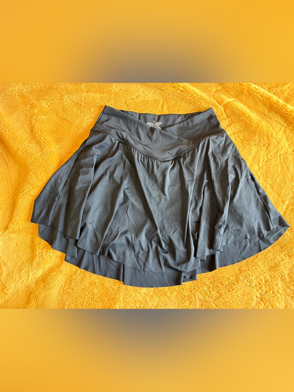Womens Black Cross Over, Layered Athletic Skirt